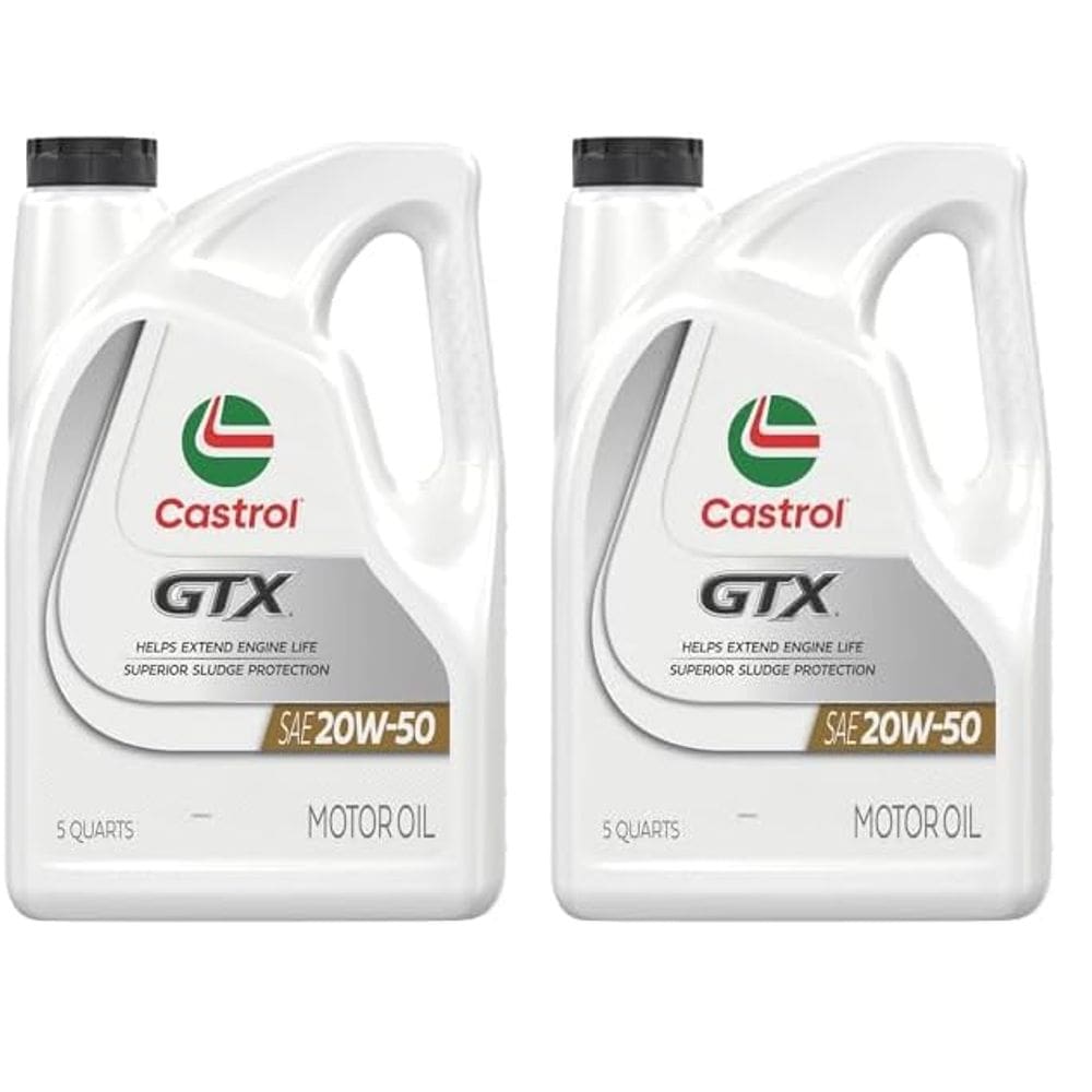 Óleo de motor Castrol GTX 20W-50, pacote de 5 litros com 2