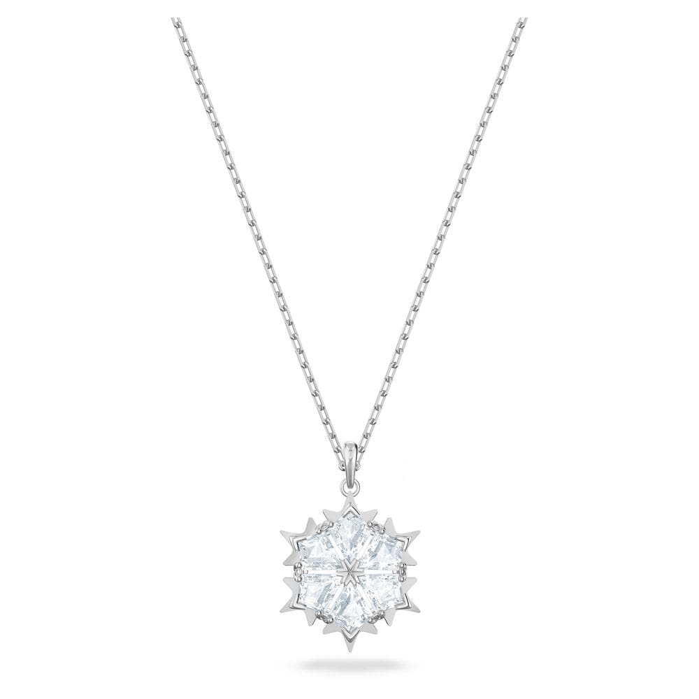 Colar Swarovski Magic Pingant Snowflake com cristais transparentes
