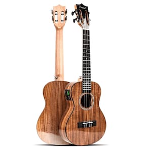 Ukulele Caramel Glossy All Solid Acacia 26 Tenor Acoustic Electric