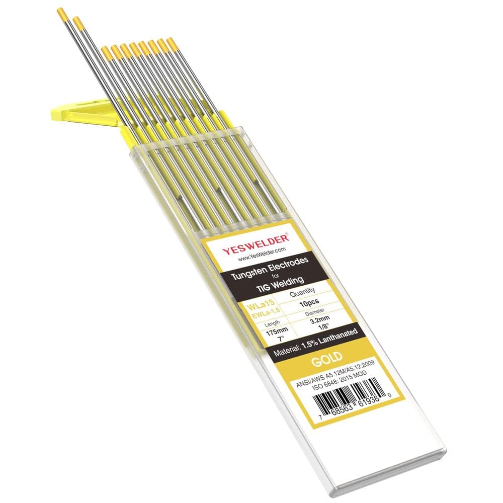 Eletrodo de tungstênio para soldagem TIG YESWELDER 1,5% lantanado 1/8x7