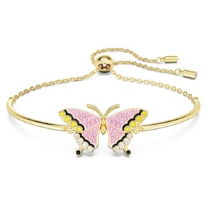 Pulseira Swarovski Idyllia com acabamento em tom dourado borboleta