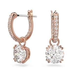 Brincos Swarovski Constella Pierced Drop White Crystals