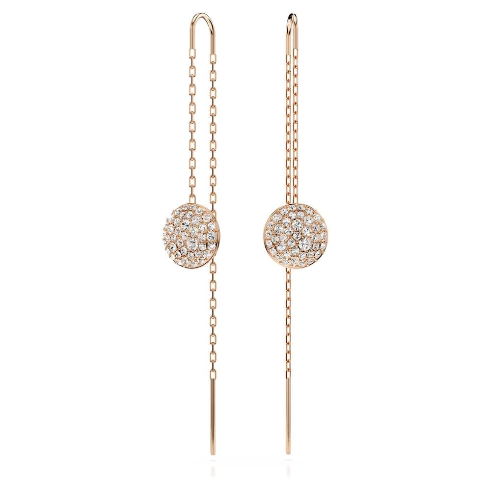 Brincos Swarovski Meteora Drop Meteor Motif rosa dourados