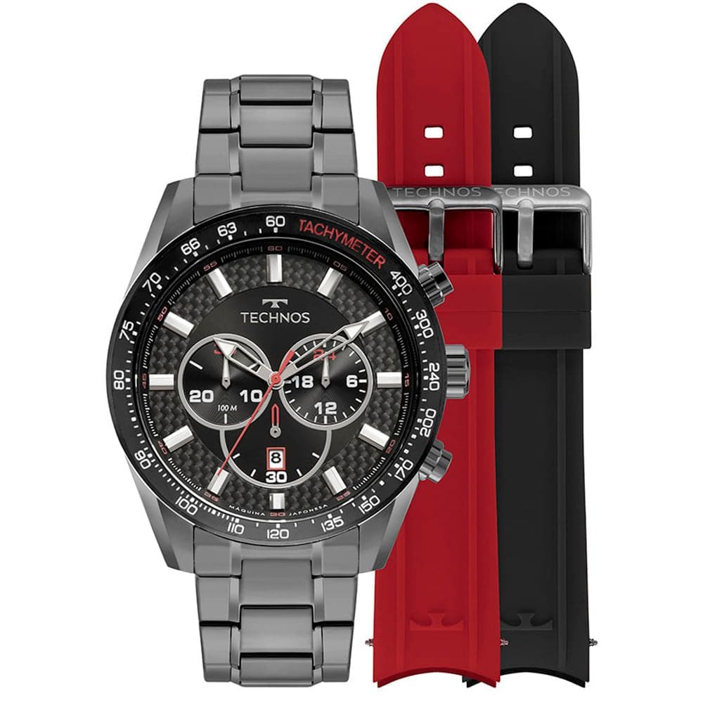 Relógio TECHNOS masculino Carbon Gafrite JS25BBS/T1A