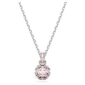 Colar Swarovski June Birthstone com pingente de cristal rosa