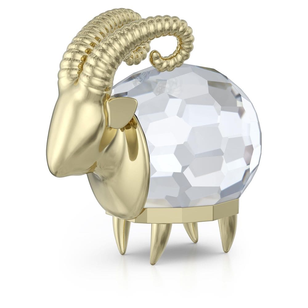 Estatueta Swarovski Zodiac Capricorn com metal dourado