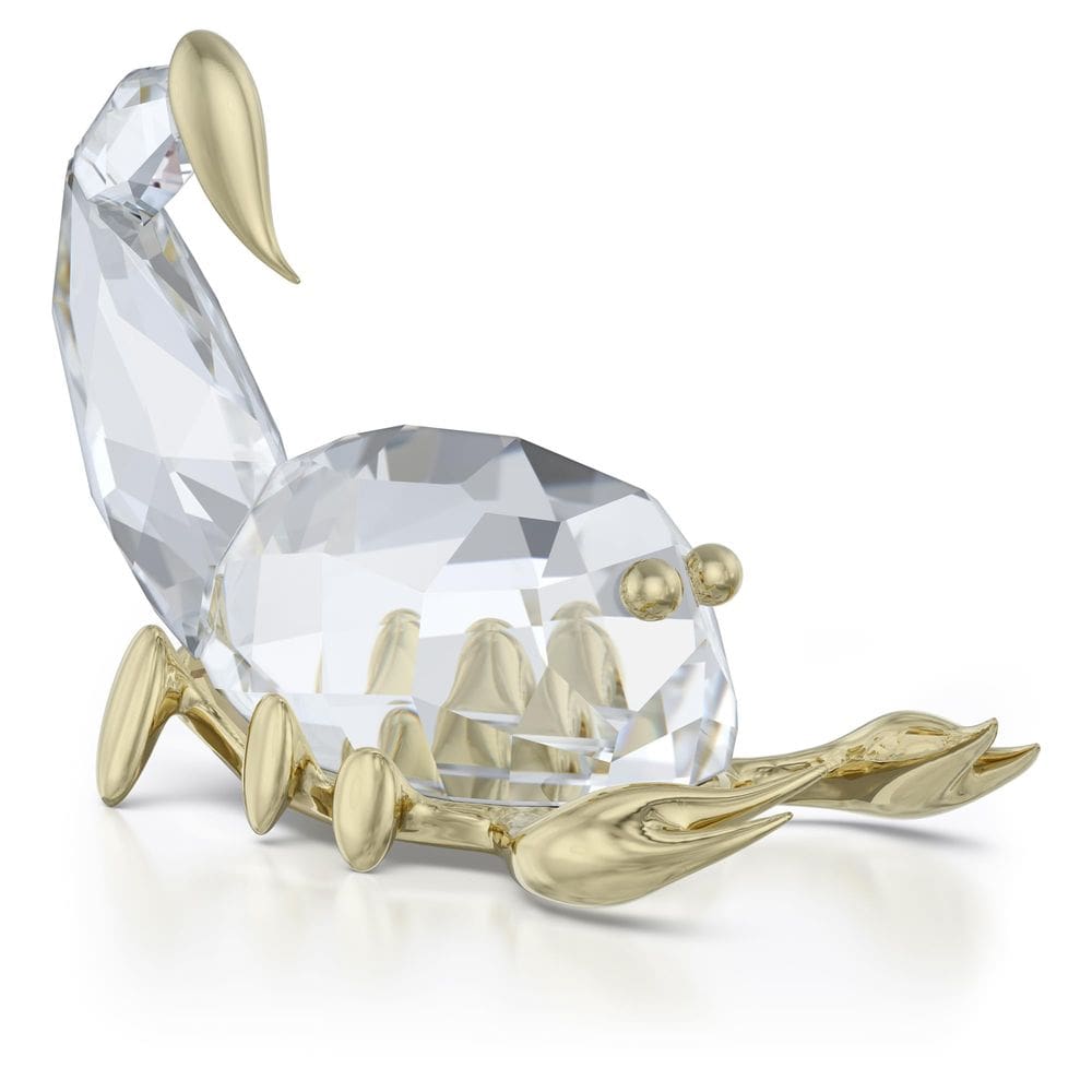 Estatueta Swarovski Zodiac Scorpio com metal dourado