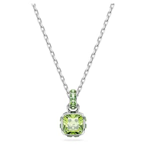 Colar Swarovski August Birthstone com pingente de cristal verde