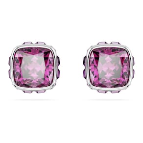Brincos Swarovski February Birthstone Purple Crystal