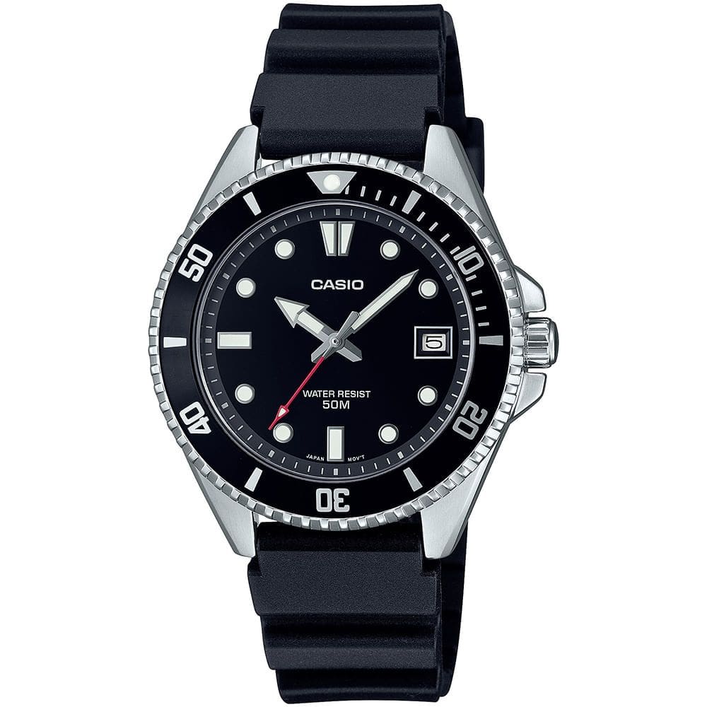 Relógio CASIO preto masculino MDV-10-1A1VDF