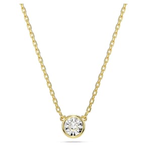 Colar com pingente Swarovski Imber com cristal transparente em tom dourado