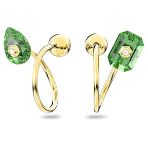 Brincos SWAROVSKI Studiosa verde banhados a ouro