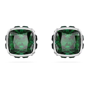Brincos Swarovski May Birthstone com pedra verde
