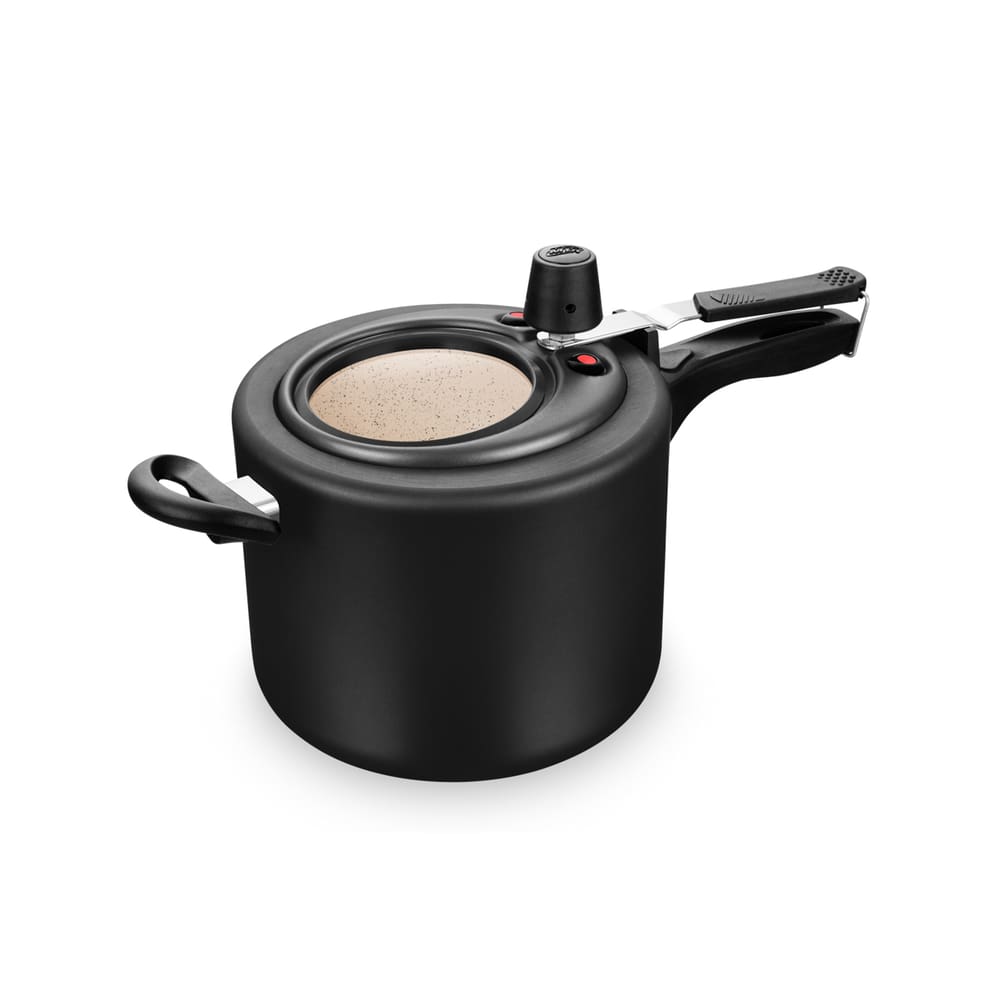 Panela Pressão C/ Visor Fecham Interno 4,5L Preta MTA