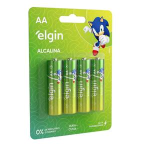 Pilha Alcalina Pequena Aa Blister Com 04 Unidades Sonic