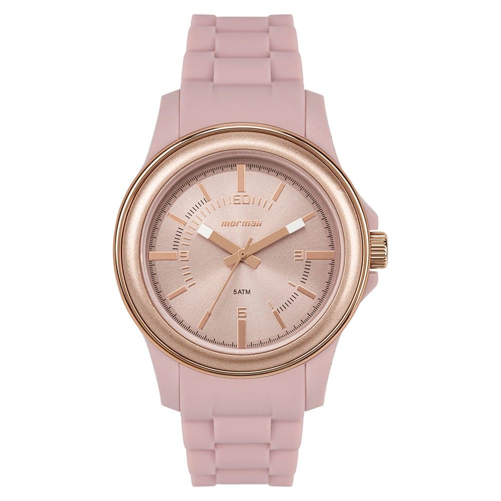 Relógio MORMAII feminino analógico rosê rosa MO2035LT/8T