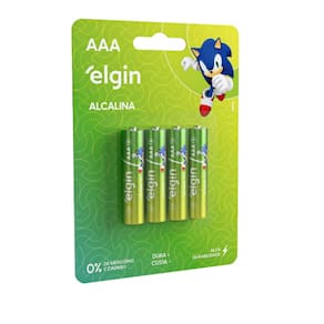 Pilha Alcalina Palito AAA Blister Com 04 Unidades Sonic