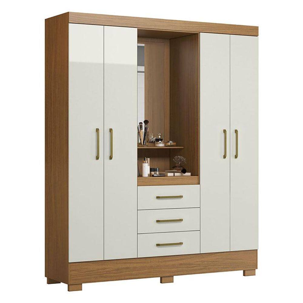 Guarda Roupa Solteiro Paris 2045150 Atacama Off White - Aramóveis