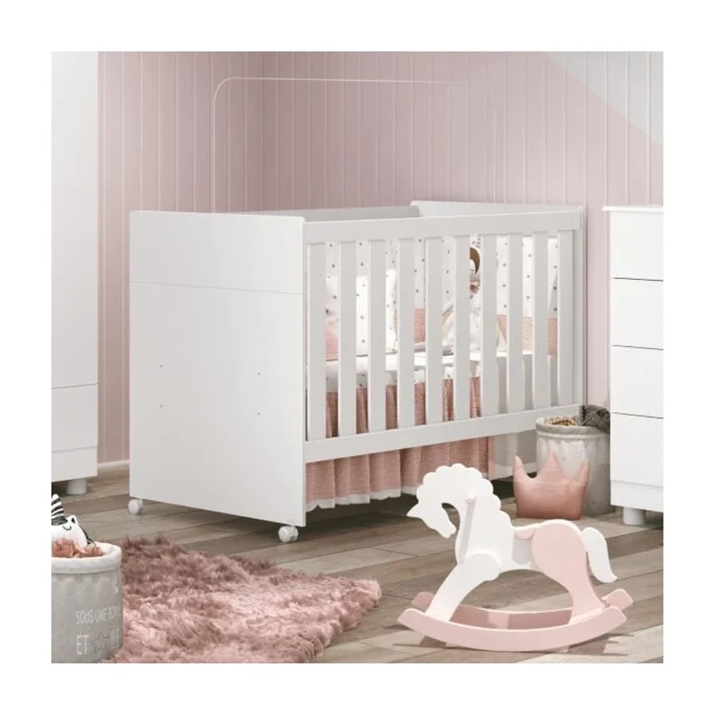 Berço Americano Mini Cama 3 em 1 Bebê Infantil Katatau Branco - Rede Móveis