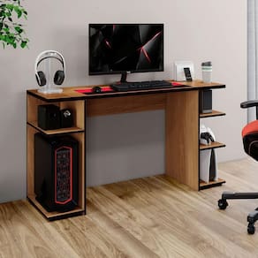 Escrivaninha Gamer Master Arte Móveis Cinamomo Com Preto