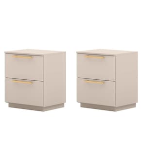 Kit 2 Mesa De Cabeceira 2 Gavetas 50 Cm Dub 50019 Fendi Vlr