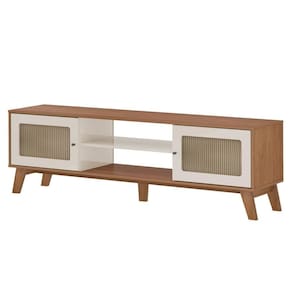 Rack Bancada Para Tv 75 Polegadas 180 Cm 4675 Cinamomo Off White Arly
