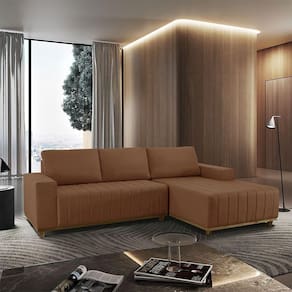 Sofá Boreal De 200cm B25 Chaise Lado Direito Meu Sofá Online B020 Veludo Terra