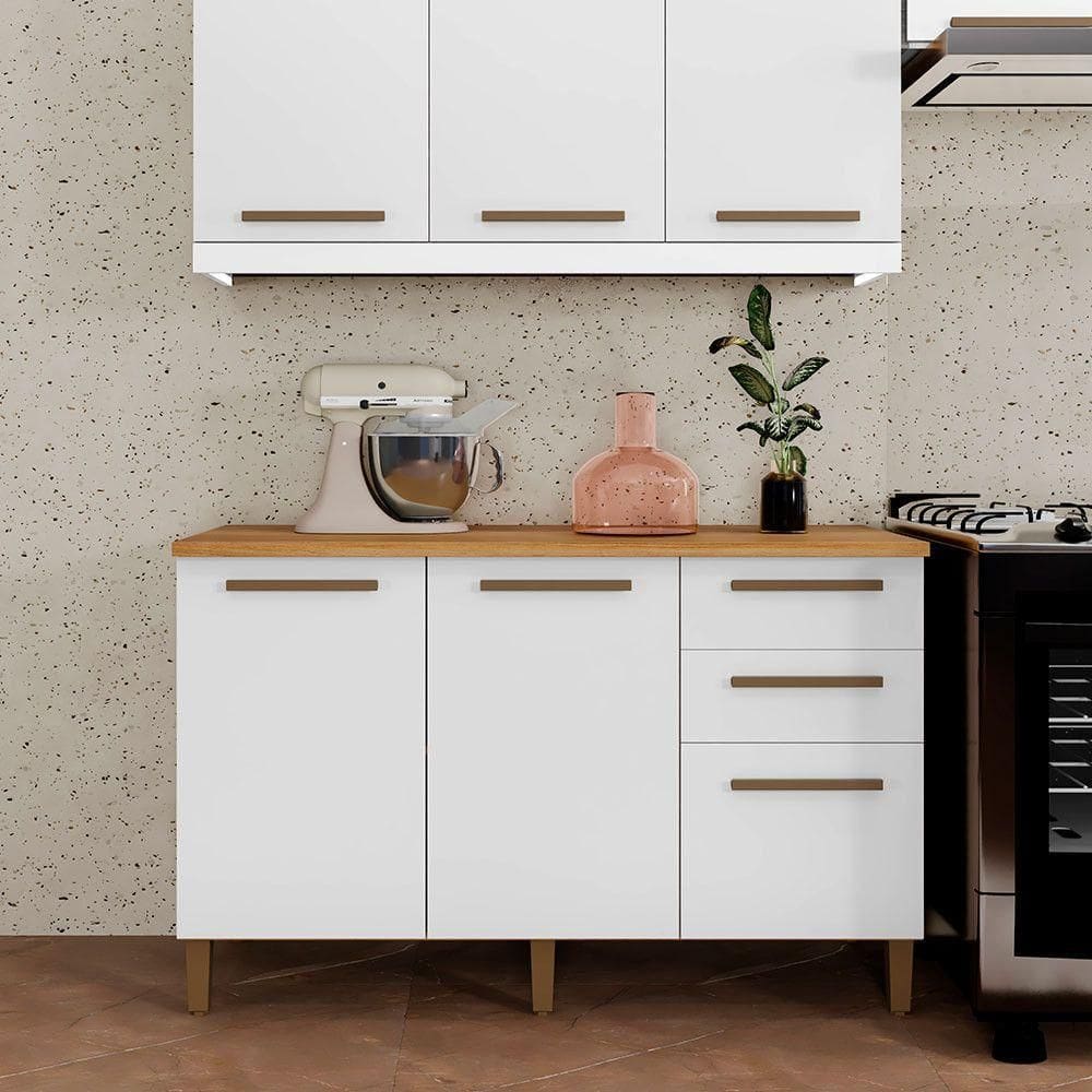 Balcão Diamante Master Arte Móveis Branco