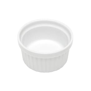 Ramequim Mini Bowl De Porcelana Molheira Clássico Canelado Branco Lyor 155ml