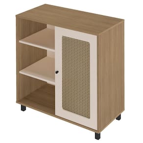 Buffet Aparador 1 Porta 80 Cm 4521 Carvalho Off White Arly