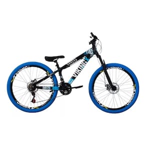 Bicicleta Aro 26 Vikingx Tuff 25/30 do Grau Vmaxx Pneu Azul