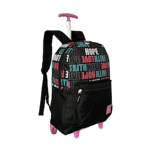 Mochila Feminina Love Escolar Rodinha Juvenil Reforçada