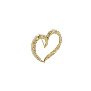 Pingente Coração 29 Diamantes 1pto Cada Ouro 18k Verdadeiro