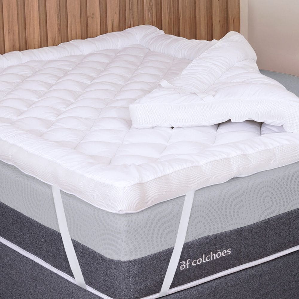 Pillow Top Casal 1000g Fibras Siliconadas Extra Macio 138x188cm BF Colchões
