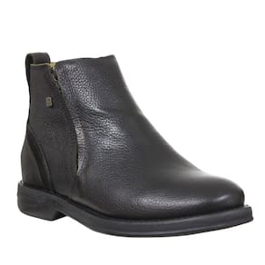 Botina Masculina de Couro Preto Bico Redondo Zebu 37696