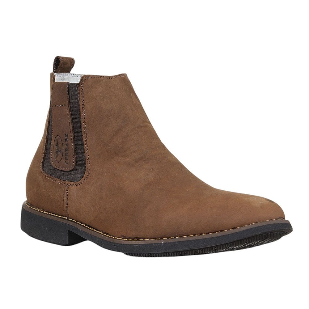 Botina Masculina Bico Redondo Marrom Cerrado 37676