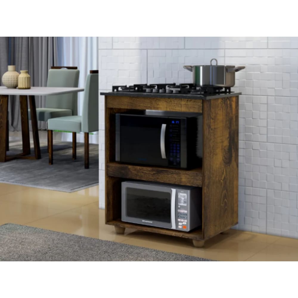 Balcão Para Cooktop e Forno Turim Kaiki Móveis - Ypê