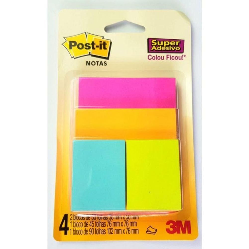 Post-it 3m Misto Cascata 4 Blocos