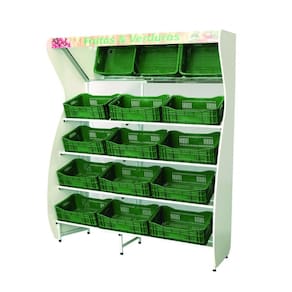 Fruteira Organizadora Lateral Em Mdf Branco Com Espelho 12 Caixas Fch4n12cx 220v - Chimafrio