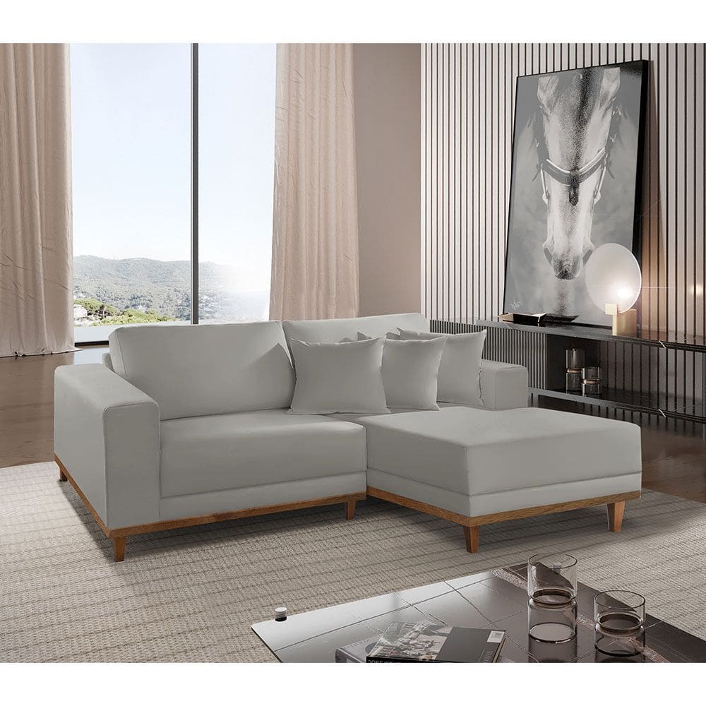 Sofá Cronos 185cm Chaise Lado Direito Meu Sofá Online