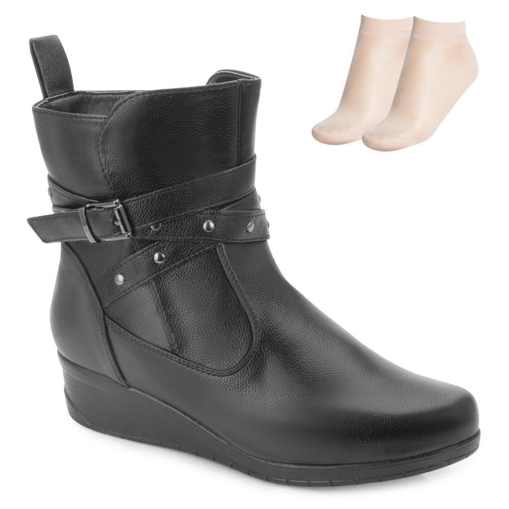 Bota Anabela Pink Moon e Meia MC25-71161