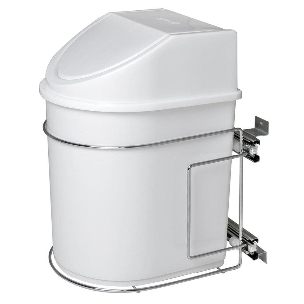 Lixeira Deslizante Tampa Basculante 12l Com Puxador E Suporte Inox 7241 Gtb