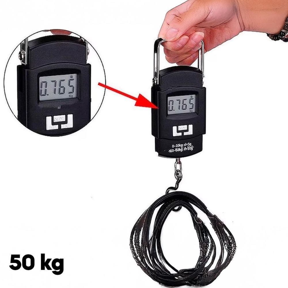 Balança De Mão Digital Para Pesar Peixe Bolsa E Bagagem