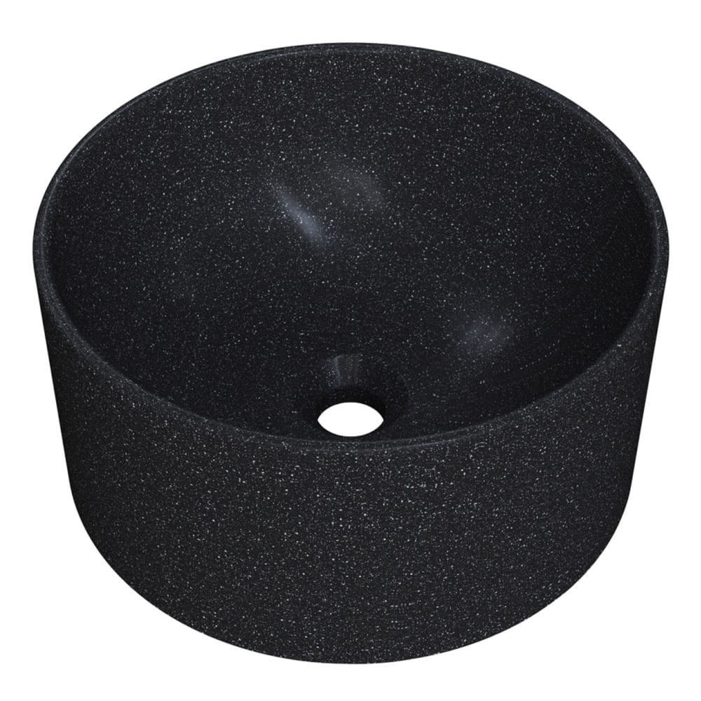 Cuba Pia Para Banheiro Redonda 26cm Celine C08 Preto Granit - Mpozenato