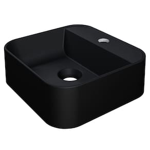 Cuba Pia Para Banheiro Quadrada 32cm Ágata C08 Preto - Mpozenato