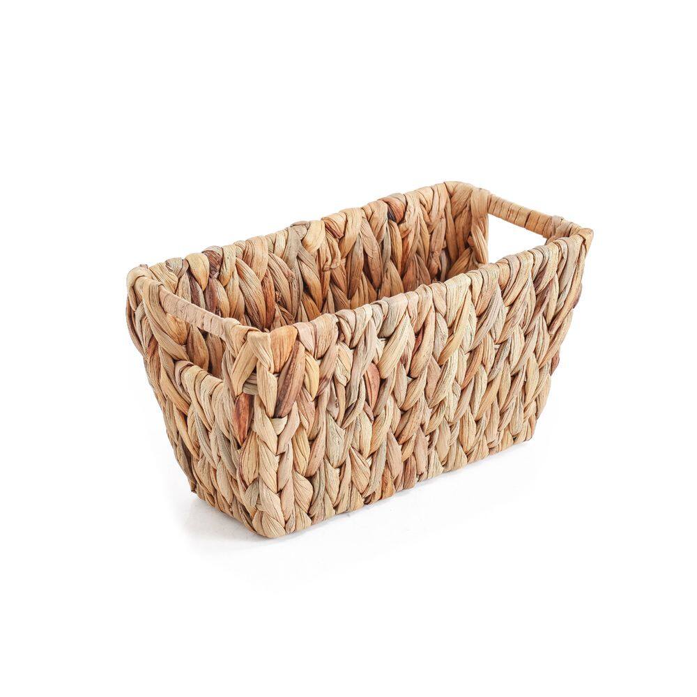 organizador multiuso retangular com alças 30cm de fibra natural - Oikos