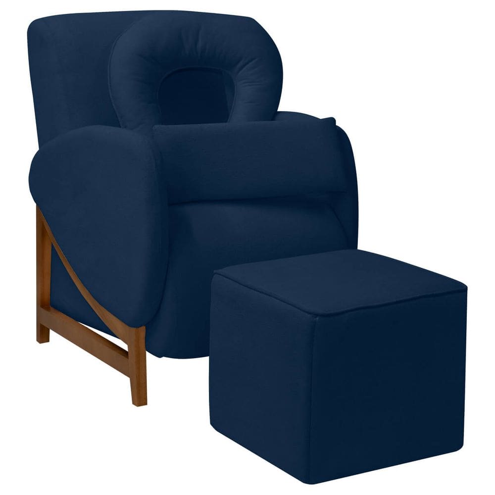 Poltrona da Mamãe e Puff para Amamentação Babi Quarto de Bebê Bouclê - SOFA STORE