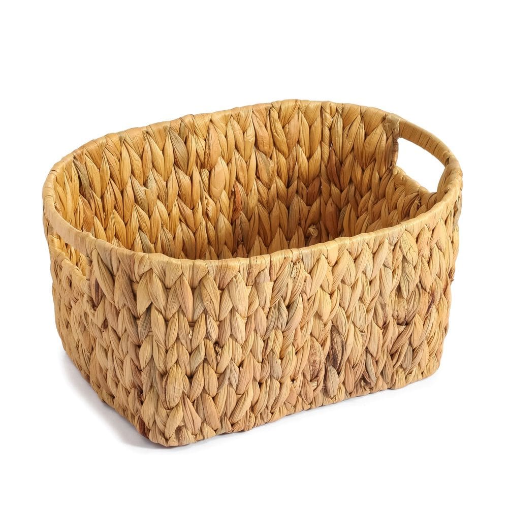 organizador multiuso oval com alças 36cm de fibra natural - Oikos