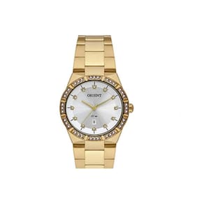 Relogio Orient Feminino Dourado Pequeno Aço Inox Fgss1239