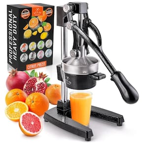 Espremedor Profissional, Aço Inoxidável, ZULAY KITCHEN Heavy Duty Manual Citrus Press, Creme